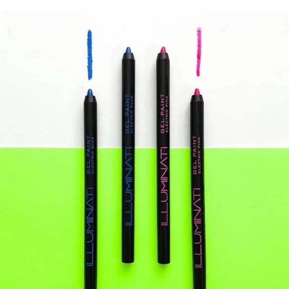 New/Sealed Illuminati Gel Paint Eyeliner Set in Electric Pink & Electric Blue - Picture 3 of 12